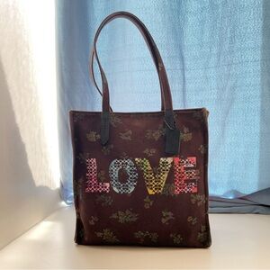 Coach LOVE canvas tote
